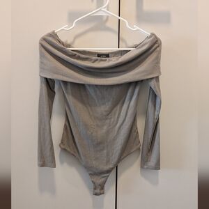 Off the Shoulder Ribbed Bodysuit